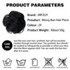 JIRFZUY Messy Bun Hair Scrunchie with Tendrils Tousled Updo Synthetic
