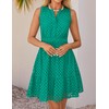 ZESICA Women's Summer Sleeveless Mini Dress V Neck Hollow Out