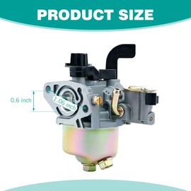 DACIRTY Carburetor Kit, 152F Alloy Flat Suction Vacuum Membrane Plunger Carburetor, Replacement for OEM #16100 Z0D 003 Accessory, Compatible with Honda GX100 (Black)