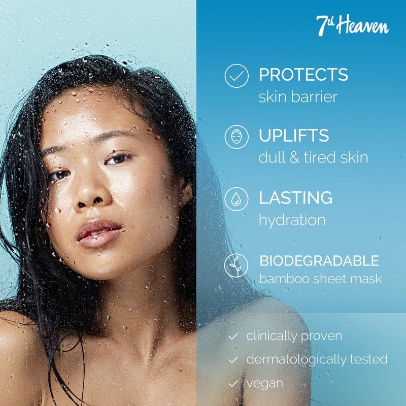 7th Heaven 24 Hour Hydration Biodegradable Bamboo Mask Enriched with
