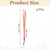 PATIKIL 3 Pack Orange Lanyards for Keys, Cool Breakaway Lanyard