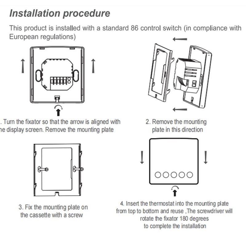 MincoHome Touch Screen Thermostat Electric/Water/Gas Boiler Heating Control Easy DIY