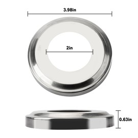 Pool Ladder Escutcheons - Stainless Steel Escutcheon Plates for 2" Inground Pool Handrail Covers and Spa Ladder Tube Pool Ring Orifices - 4 Pack