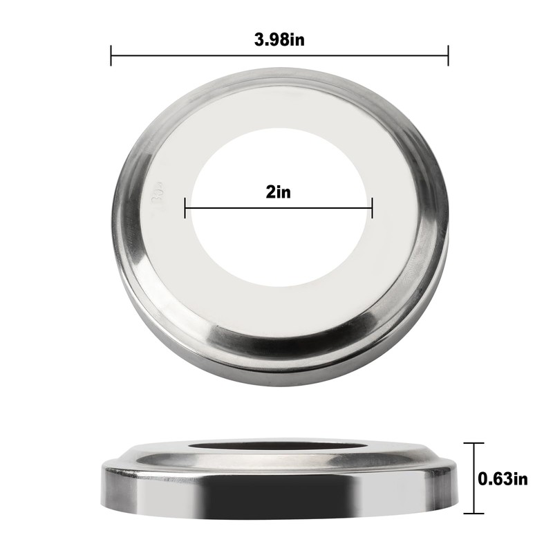 Pool Ladder Escutcheons - Stainless Steel Escutcheon Plates for 2"