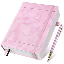 Umriox Notebook A5 Lined Journal,Hardcover Journal with 365 Pages 100gsm Thick Paper, College Ruled Notebooks for Women Men Writing School, Office, Travel, 14.5 x 21cm - Pink