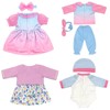 Doll Clothes for 36-43 cm Baby Dolls, 4 Packs (No
