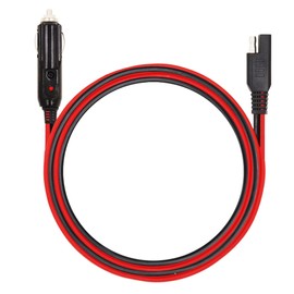 MOTOPOWER MP68996A - Enchufe para encendedor de cigarrillos (5 pies, 12 V, adaptador de liberación rápida, cable de carga con fusible y luz LED