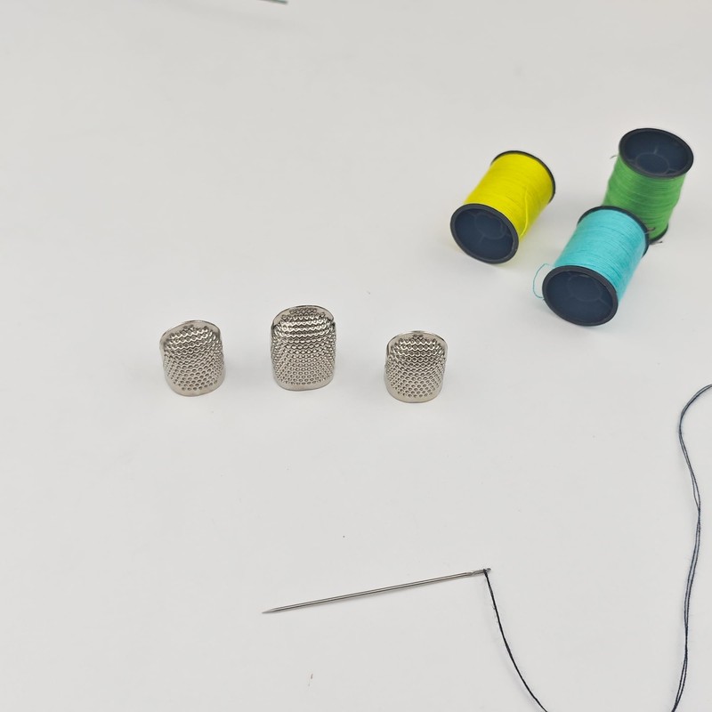 Sashiko Thimble - 2pcs Thimbles Adjustable Ring Sashiko Needles Kits,