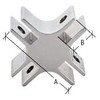 C.R. LAURENCE GFC8901CH CRL Chrome 1-1/2" Long 4-Way 90 Degree