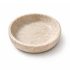 MALIHOO Travertine Decorative Bowl, 7.8 Inch Stone Catchall Bowl for