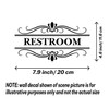 Restroom Sign Wall Decal Vinyl Stickers, Removable Cute Art Design
