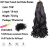 XGY Hair French Curly Braiding Hair 18 Inch 5 Packs