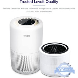 LEVOIT Core 200S-P Replacement Filter, Genuine Core 200S-RF Air Purifier Filters, Supports HEPA Sleep Mode, High-Efficiency Activated Carbon for Removal of Smoke, Odor, Allergens, Pollen, 1 Pack
