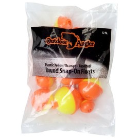 Outdoor Angler Assorted Snap-On Float Set, 12-Pack Fishing Floats