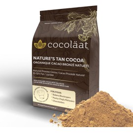 Cocoläat Natural Tan Cocoa Powder | Culinary Grade for Bakers, Pastry Chefs, & Chocolatiers | Non-Alkalized Light Brown & Tan Color | Resealable Pouch | 12 oz, 340 g