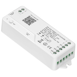 BTF-LIGHTING 2.4G WiFi SPI RGBW LED Control DR04W Supports RF Remote Control Tuya APP/Smart Life Control Alexa/Google Home Voice Control for SMD FCOB SK6812 WS2814 etc. RGBW LED Strip