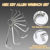 Bivethoi Set of 10 Allen Wrench Hex Key from 1.5