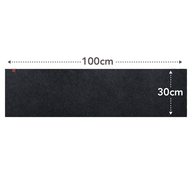 Sidorenko Modern Felt Table Runner Anthracite – 100 x 30