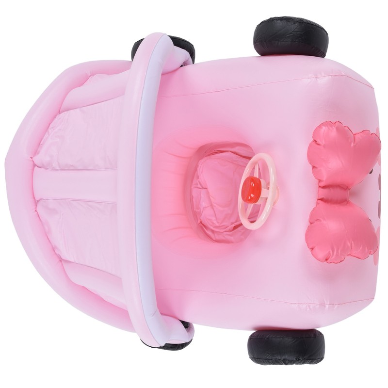 Car Shaped Babies Swim Float Boat Thickened Safe Pink Toddler