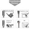 Mesee 10 Pieces Carbide Burr Set, Rotary Drill Bit Set,