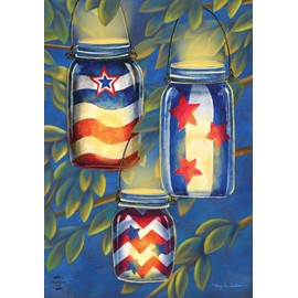 Briarwood Lane Patriotic Luminaries Summer Garden Flag Fourth of July Lanterns 12.5" x 18"