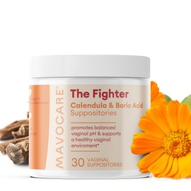 MavoCare Boric Acid Suppositories for Women – 600mg with Calendula & Vitamin E – BV & Yeast Infection Support, pH Balance, Odor Relief, Fast-Dissolving, Moisturizing, Vegan Formula