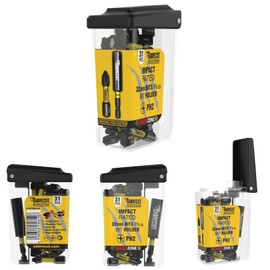 31 x SabreCut SCRPH23231B 32mm PH2 and 60mm Impact Bit Holder Magnetic Impact Screwdriver Driver Bits Set Single Ended Phillips Heavy Duty