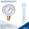SENCTRL 100 Psi Lead-Free Pressure Gauge, 2" Dial, 1/4 NPT