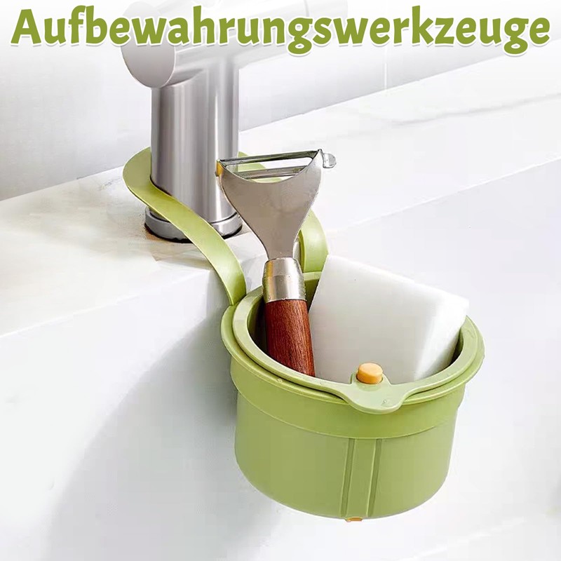 Sink Strainer, Large Green Sink Strainer Hanging, One Button Lid,