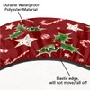 Christmas Candy Holly Leaf Decor Round Fitted Tablecloth with Elastic