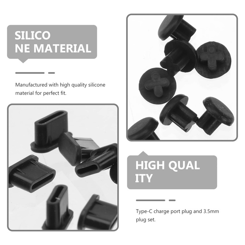 ULTECHNOVO - Dust Plug Set Headphone Jack Plugs 10 Pairs