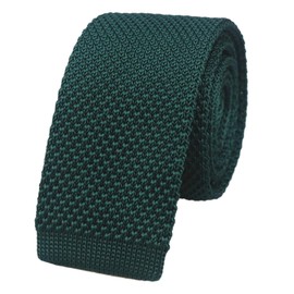 Elfeves Men Dark Ivy Green Versatile Style Knit Neck Ties Hunter Green Long Woven Smart Soft Neckwear Business
