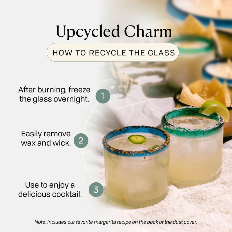 Paddywax La Playa, Salted Blue Agave Scented Candle in Reusable