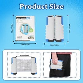 Tischtennisnetze Tischtennis Netze, Justierbarer Einziehbares Netz Ping Pong Ersatznetz Indoor Outdoor, Beweglicher Reisehalter Ideal für Alle Arten von Tischen, Spielen Sie Ping Pong überall hin