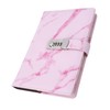 A5 Note Book PU Leather Cover Password Lock Notepad Diary