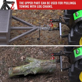 3 Point Trailer Hitch 2” Receiver Quick Hitch Compatible with Towing Hook for Category 1 Tractors, Heavy Duty Towing Hitch Tractor Drawbar Hitch Adapter for BX, Kubota, John Deere, Kioti, Yanmar