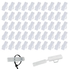 UTMACH Pack of 50 Transparent Cable Labels, Dog Box, Cable Labeling, Cable Ties Tags Box, Transparent Reusable Cable Labels, Transparent Cable Marker for Wires, Cables