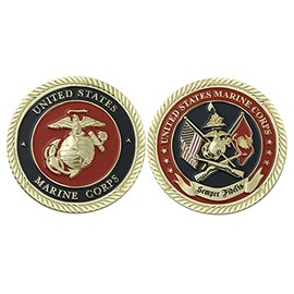 United States Marine Corps USMC Semper Fidelis Military Challenge Coin