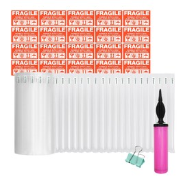 HOSASSPER Large Bubble Cushioning Wrap for Packing 12"x164', Heavy Duty Inflatable Air Pillows for Shipping, Moving, Bottle Protection – 55um Air Cushion Wrap Roll with Pump