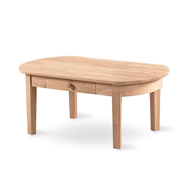 International Concepts Phillips Oval Coffee Table, Unfinished