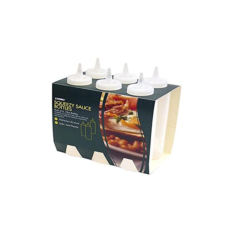 Zodiac M030156C Sauce Bottle Clear 8 oz. (Pack of 6)