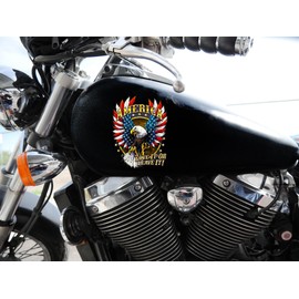 American Bald Eagle Flag Decal Sticker - 12 Inch - Vinyl Car Truck Bumper Patriotic Waterproof Decal Eagle for Car Truck Trailer SUV Van Outdoor Window Wall Laptop Tablet Cup Glass Any Smooth Surface