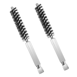 Bewudy 2 Pcs Golf Clubs Head Hosel Brush, Stainless Steel Golf Club Head Hose Brush, Wire Bore Brush Hex Shank Handle Electric Drill Wire Brush for Deeply Clean in Golf Club Hosel Holes
