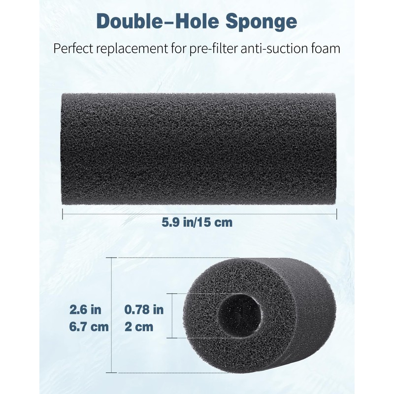 Pawfly 6 Pack Pre-Filter Sponge Fit for Beckett Pond G