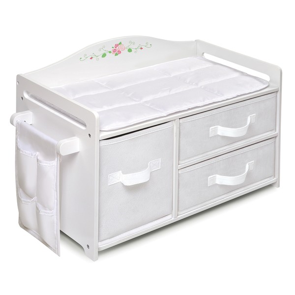 Badger Basket Doll Care Station with Three Baskets and Pocket