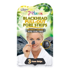 7th Heaven Blackhead Pull-Out Pore Strips with Activated Charcoal, Aloe Vera and Witch Hazel to Remove Blackheads, Absorb Excess Sebum and Clear Dead Skin Cells - Ideal for Combination and Oily Skin