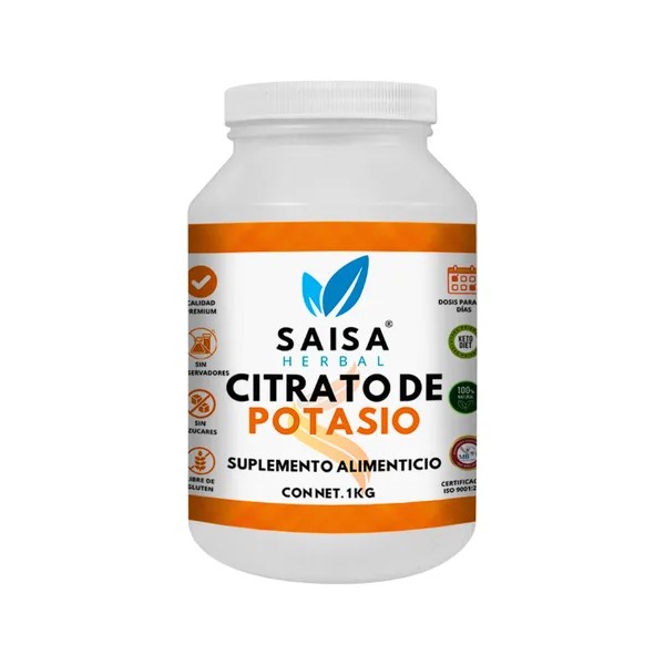 Citrato De Potasio Puro Con 1 kg en polvo Suplemento