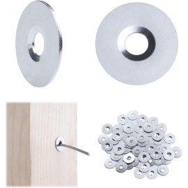 Muzata 20 Pack Cable Railing Adhesive Sleeves T316 Stainless Steel Adhesive Grommet Protector Sleeves for 1/8" 5/32" 3/16" Wire Rope Cable Railing Hardware Kit Wood Metal Posts CR91
