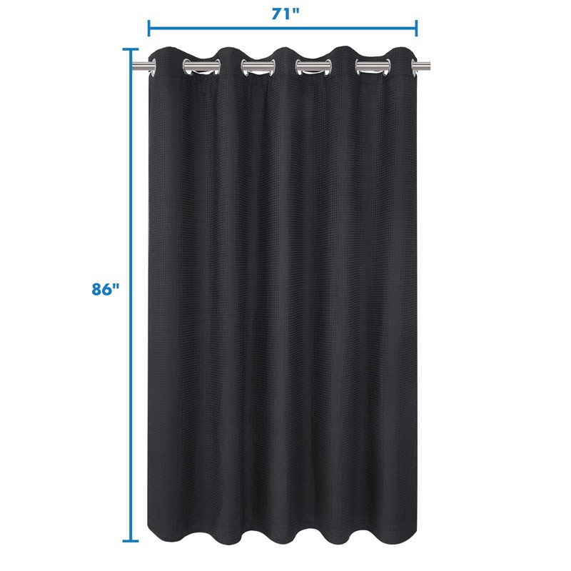 River Dream Hotel Grade No Hooks Needed Shower Curtain with