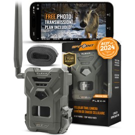 SPYPOINT Flex-M Cellular Trail Camera - Best Value in Hunting Accessories, No WiFi Needed & GPS-Enabled, Hunting Night Vision, IP65 Water-Resistant, 28MP Photos, 720p Videos + Sound (Pack of 1)
